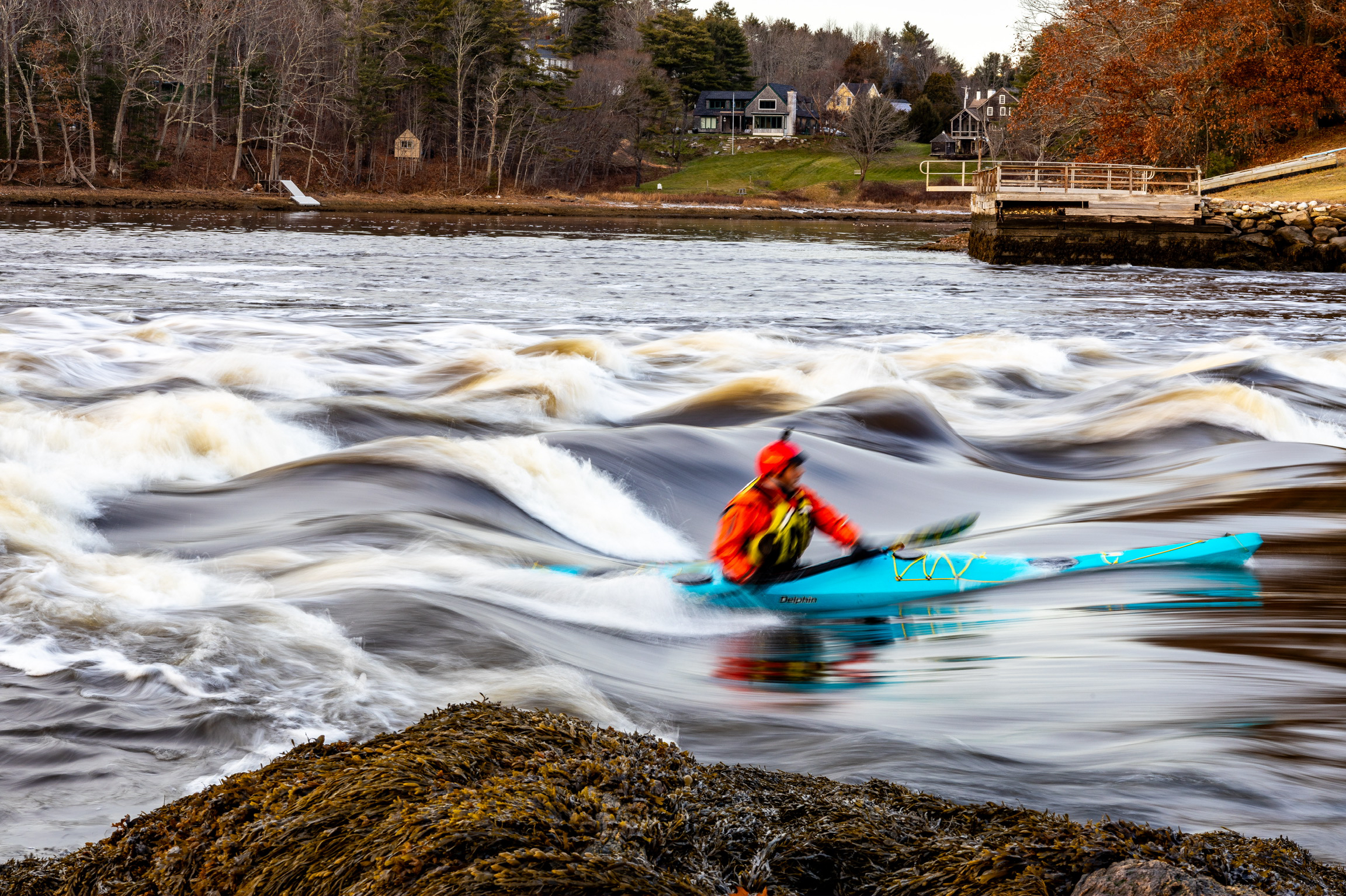 Sheepscot falls surfing